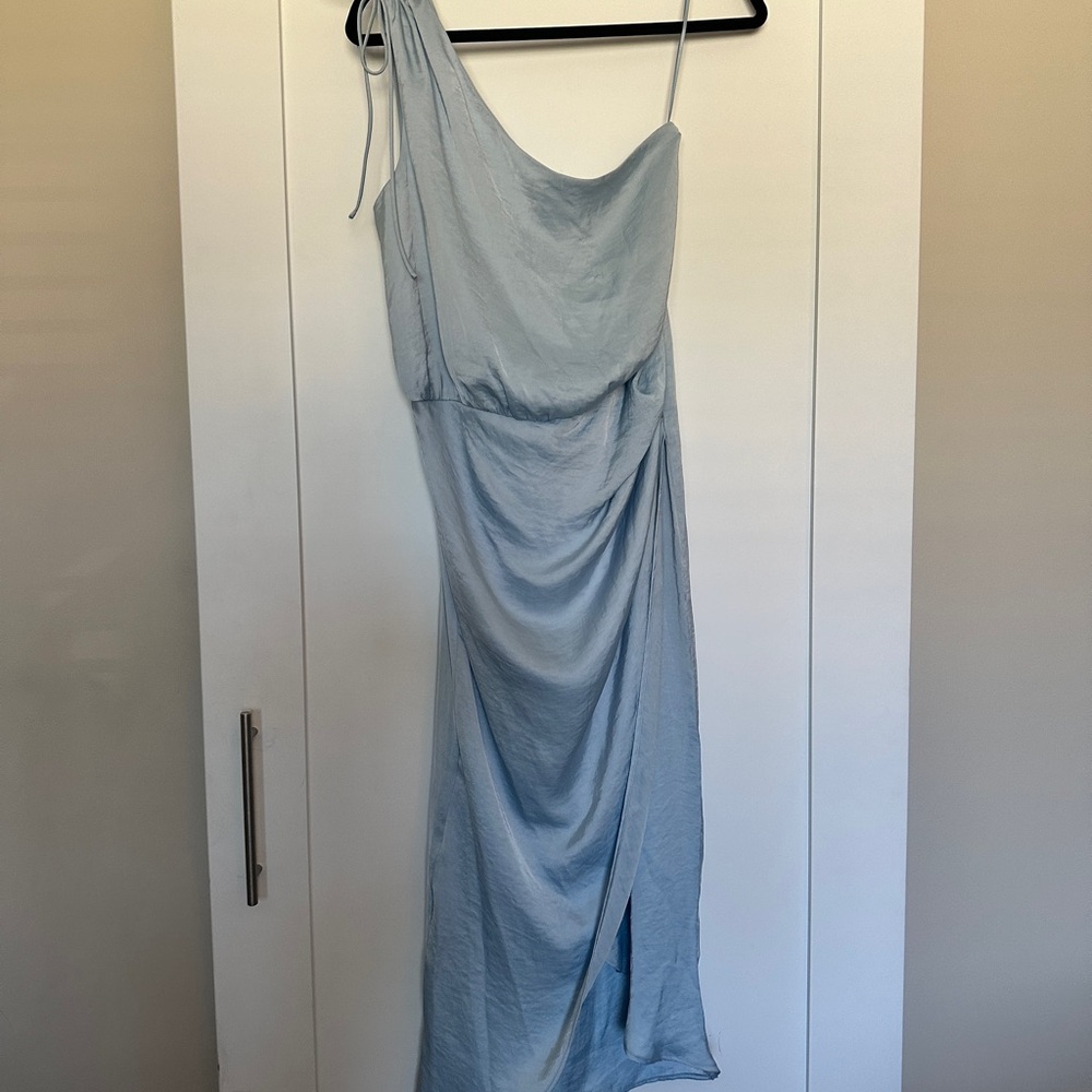 Steve Madden Sky Blue One-Shoulder Dress